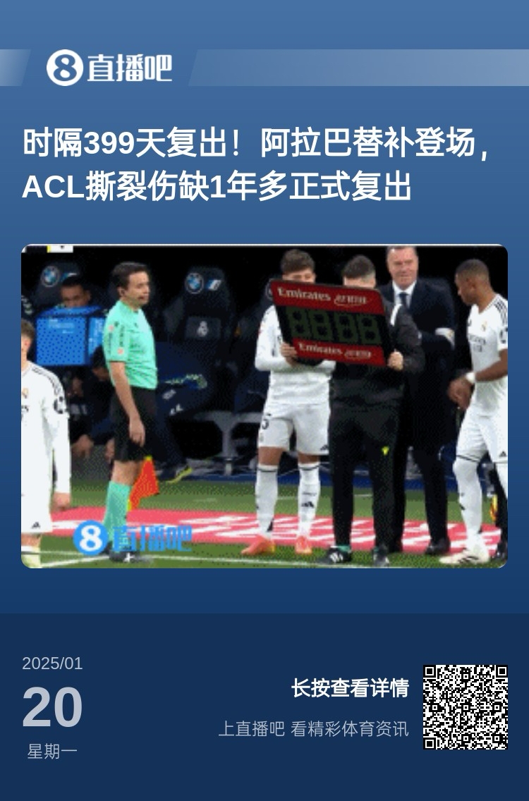 劉星也成玻璃人了！阿拉巴重傷399天后復出，時隔15天又遭遇傷病