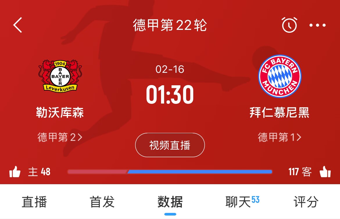  下輪決定冠軍？拜仁下場(chǎng)德甲將客戰(zhàn)勒沃庫森，若取勝將11分領(lǐng)跑