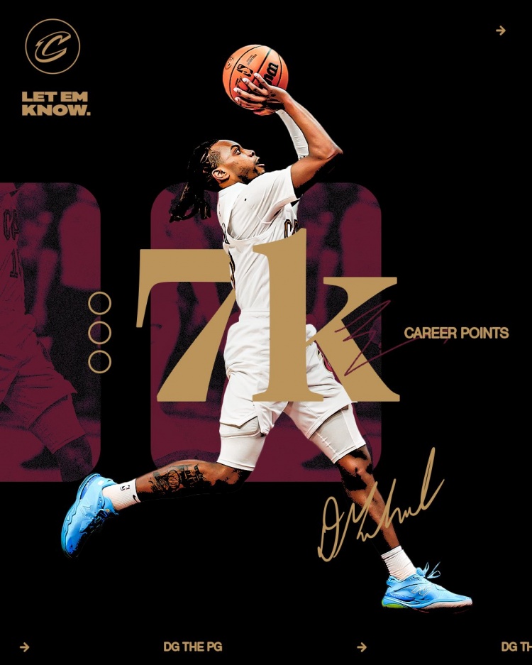  未來可期！加蘭騎士生涯得分達(dá)到7000分 隊(duì)史第11位！